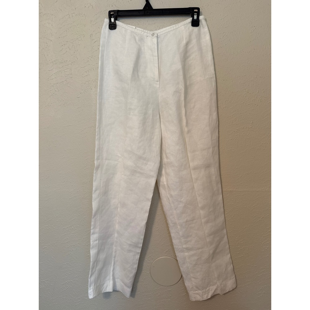Vintage Pussers of the West Indies White 100% Linen Pants Womens Size 6 Small